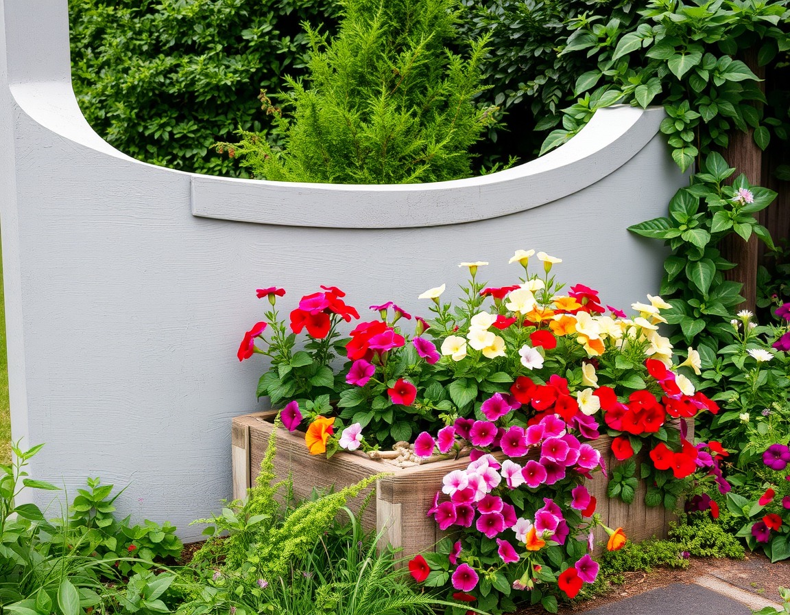 Drywall makes gardens interesting